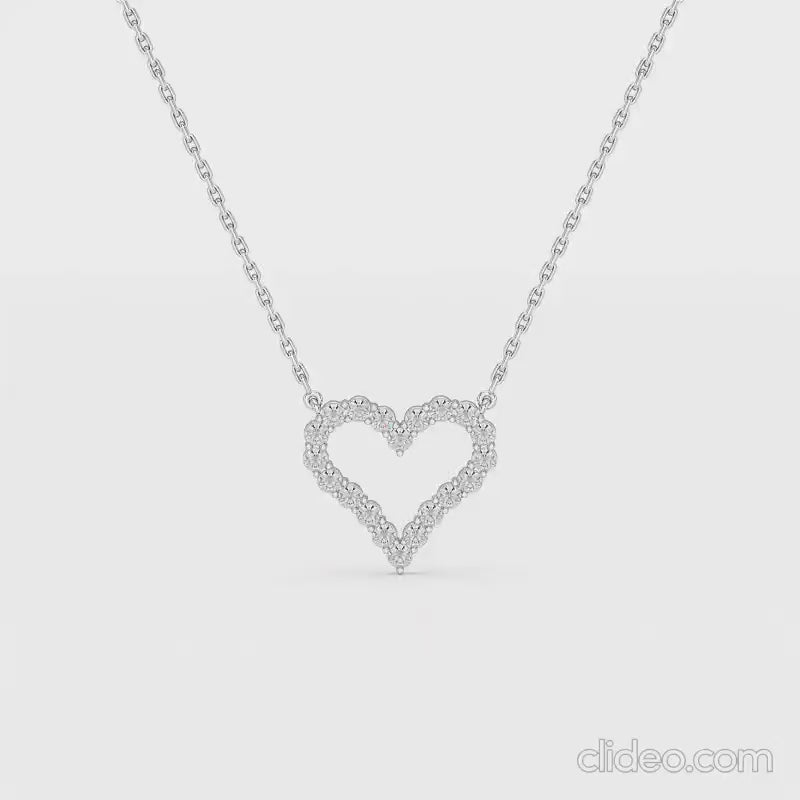 0.78 CT Round Cut Lab Diamond Chain Pendant