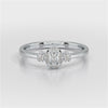 0.13 CT Round White Lab Grown Diamond Ring