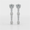 0.65 CT Lab Diamond Flower Dangle Drop Earring