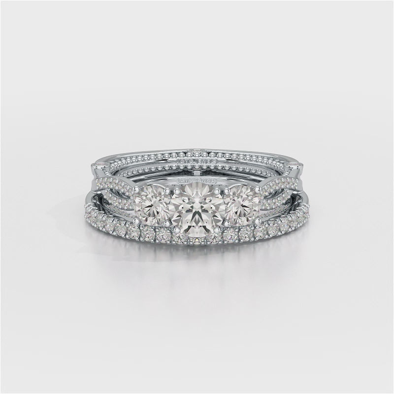 1.78 White Gold Twisted Lab Diamond Ring