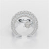 5.63 CT Crescent Moon and Star Shape Lab Diamond Ring