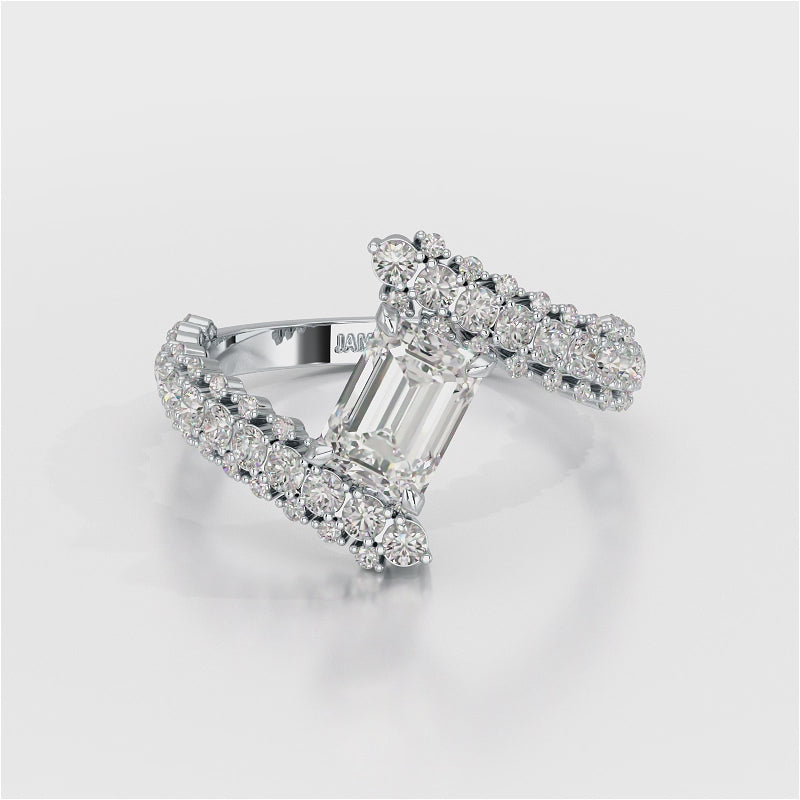 1.77 CT Emerald Cut Lab Diamond Ring