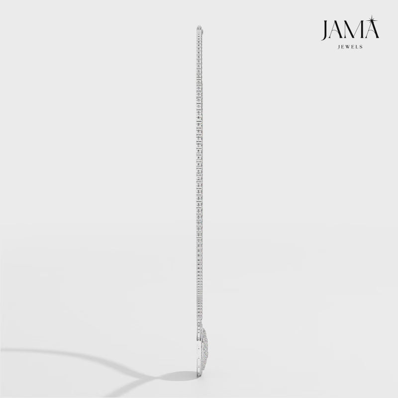 23.5 CT Two Layered Necklace with Round Lab Diamonds