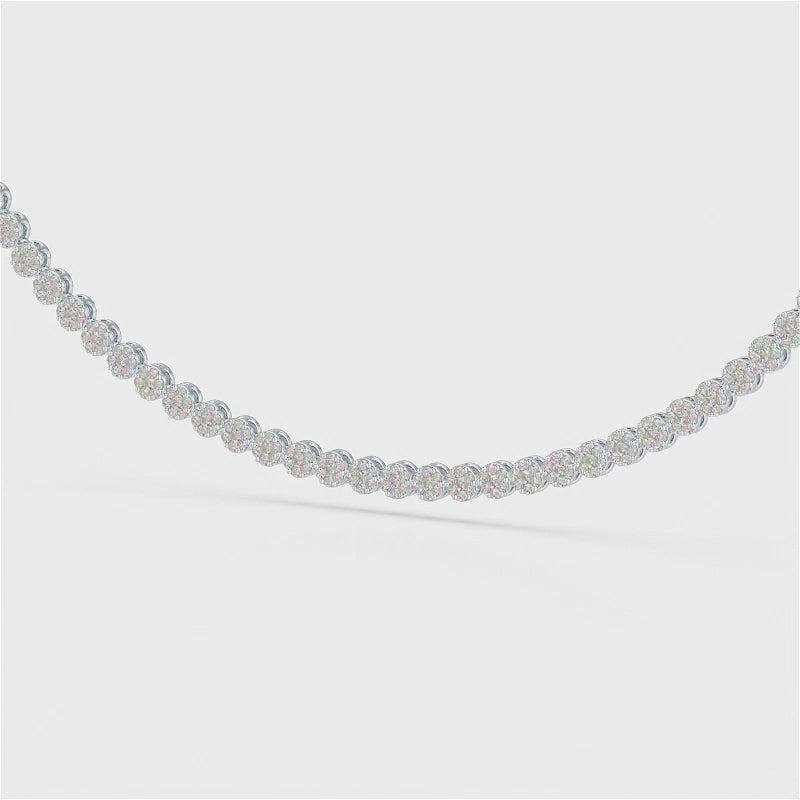 3.8 CT Lab Diamond Tennis Necklace