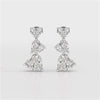 3.5 CT Lab Diamond Heart Cut Earrings