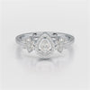 Pear Cut 0.5 CT Lab Grown Diamond Ring