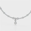 2.85 CT Pear Shape Lab Diamond Necklace