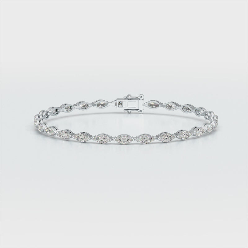 4.25 CT Marquise Cut Diamond Tennis Bracelet