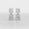 Simple Round Cut 6.34 CT Lab Diamond Drop Earring