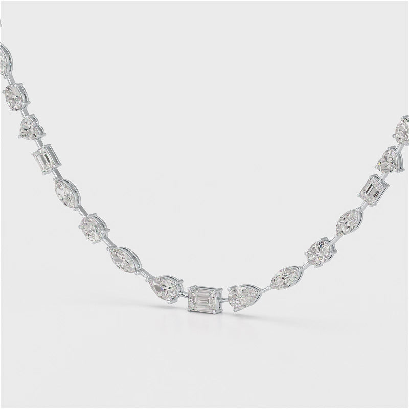 26.26 CT Lab Diamond Emerald Necklace