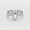 2.35 CT Emerald Cut Lab Diamond Ring