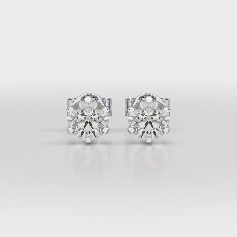 1.68 CT Round Lab Diamond Stud Earrings