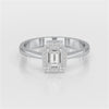 0.6 CT Simple Emerald Cut Lab Diamond Ring