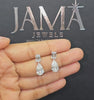 6 CT Emerald and Pear Cut Lab Diamond Drop Earring (Ready for Delivery)