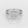 1.74 Round Cut Halo Lab Diamond Ring