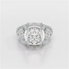 4.16 CT Round Cut Halo Engagement Lab Diamond Ring