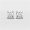 Single Princess Cut Lab Diamond Stud Earrings