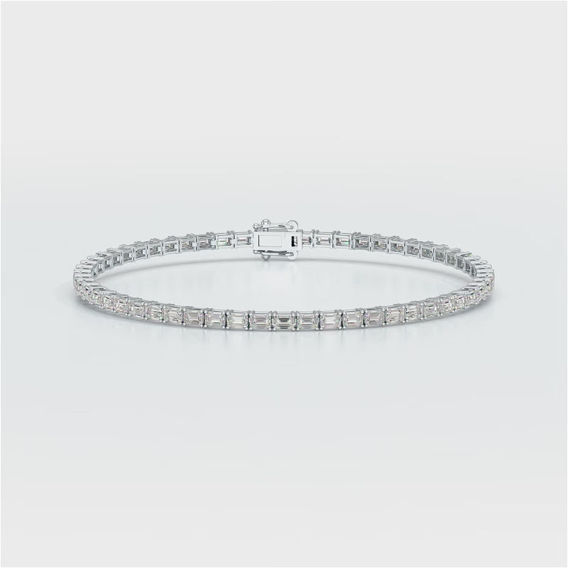 5.10 CT Emerald Cut Diamond Tennis Bracelet