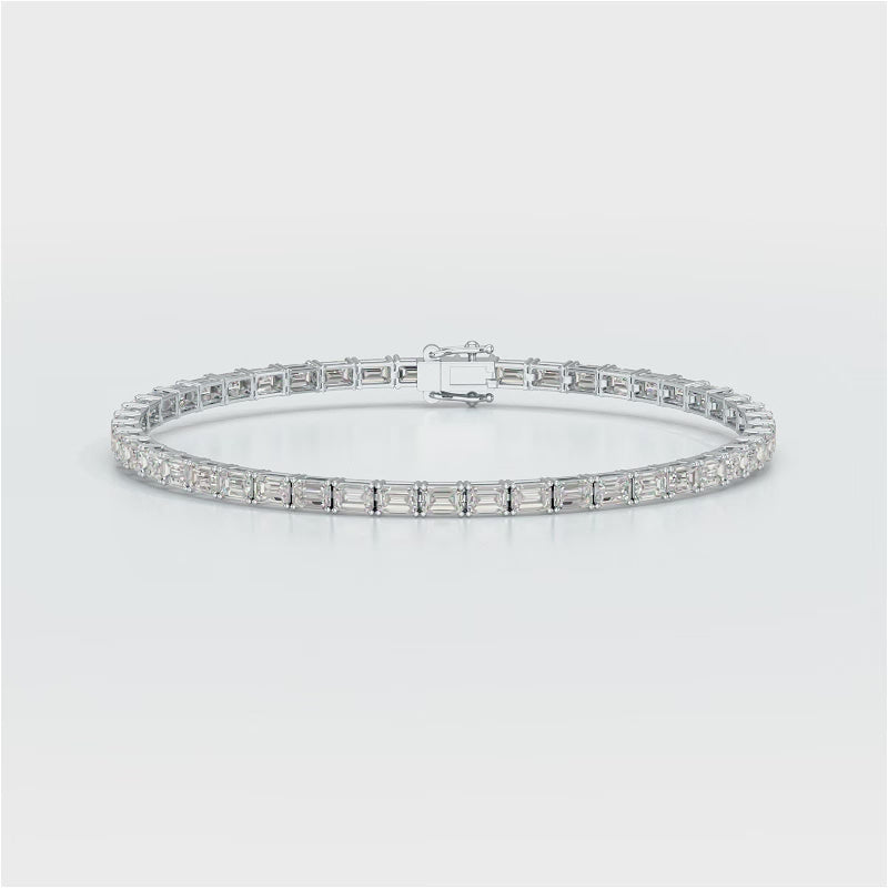 6.75 CT Emerald Cut Diamond Tennis Bracelet