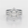 3.1 CT Marquise Cut Lab Diamond Layered Ring