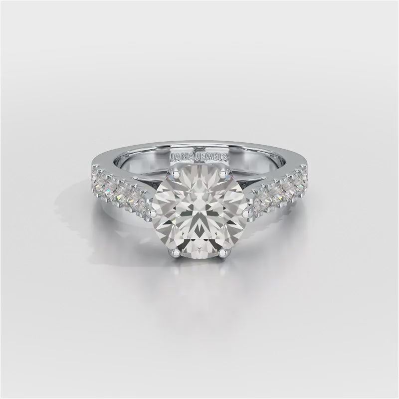 3.62 Carat Lab Diamond Engagement Ring