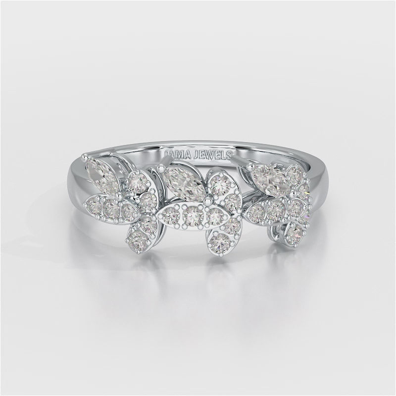0.51 CT Marquise Cut Lab Diamond Ring