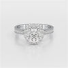 1.55 CT Round Cut Halo Lab Diamond Ring