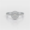 0.46 CT Halo Lab Diamond Engagement Ring
