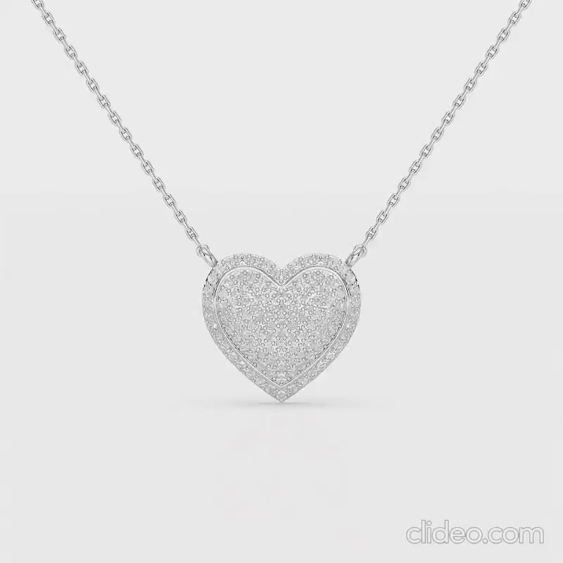 1.67 CT RoundCut Lab Diamond Chain Pendant
