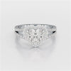 2.35 CT Lab Diamond Heart Shaped Halo Ring