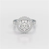 4.32 CT Round Cut Halo Lab Diamond Ring