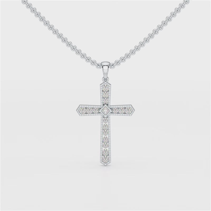 0.69 CT Lab Diamond Round Shape Pendant