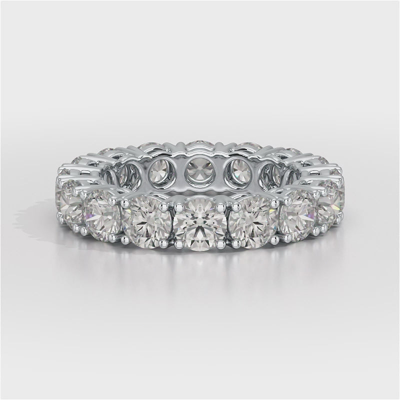 4.06 CT Classic Round Lab Grown Diamonds Engagement Ring - Jama Jewels 