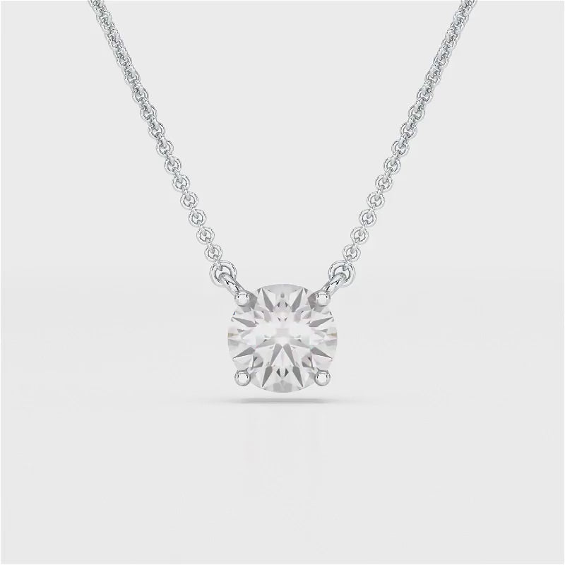 1 Carat Round Solitaire Lab Grown Diamond Pendant