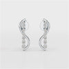 0.35 CT Swirl Lab Diamond Round Journey Earring