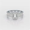 1.72 CT Emerald Cut Halo Lab Diamond Ring
