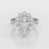 3.41 CT Pear Cut Halo Lab Diamond Ring