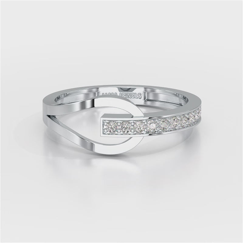 0.15 CT Loop Ring with Round Cut Lab Diamonds