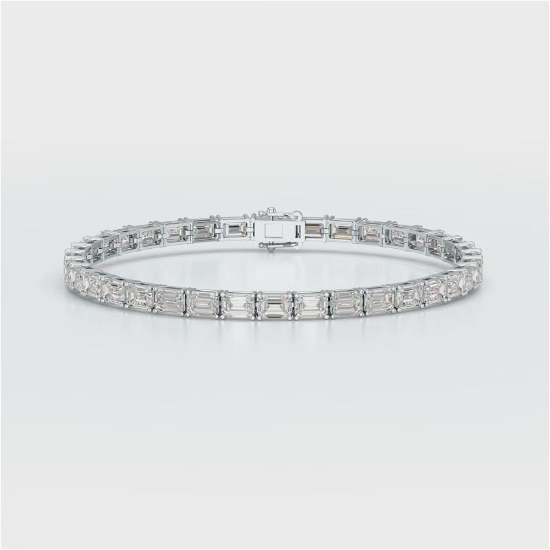 12.25 CT Emerald Cut Diamond Tennis Bracelet