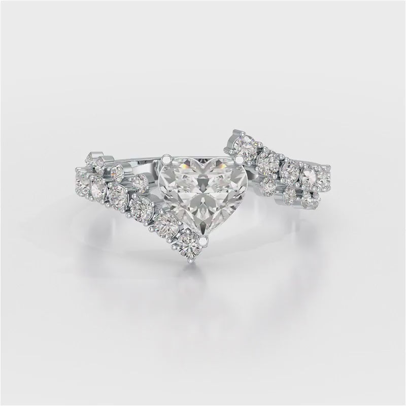 1.57 CT Heart Shaped Lab Diamond Ring