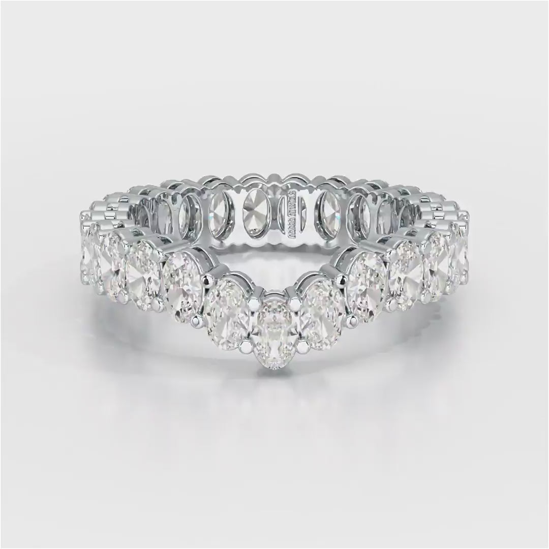 2.5 CT Oval Cut Eternity Lab Diamond Ring
