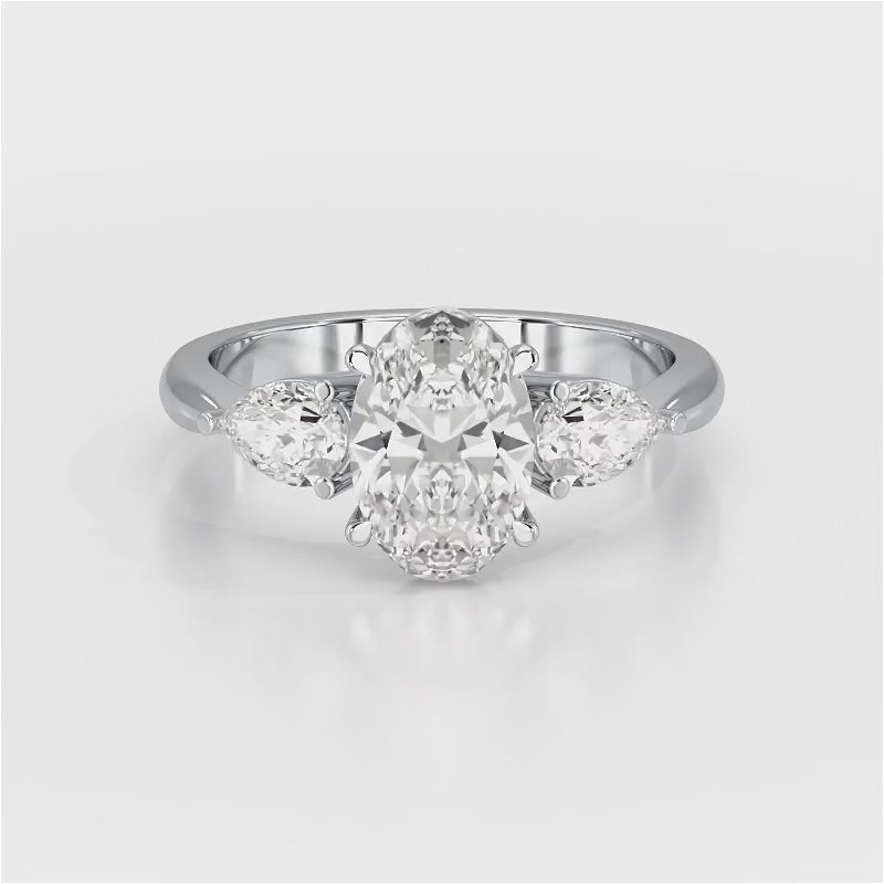 2.2 CT Three Stone Lab Diamond Ring
