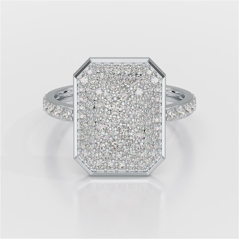 1.20 CT Octagonal Shaped Diamond Ring