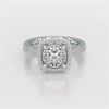 2.50 CT Cushion Cut Ring with Round Diamonds