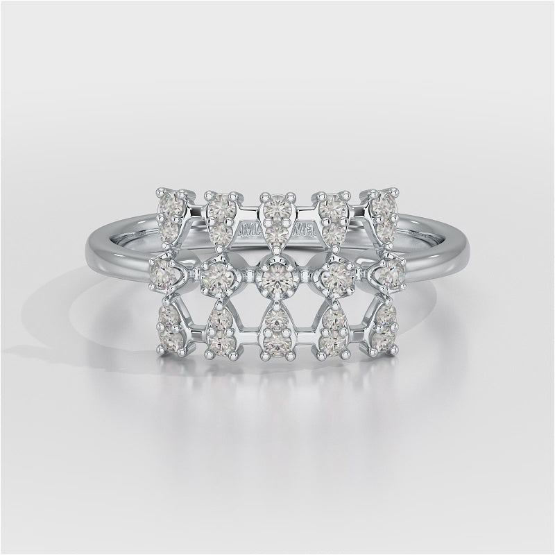 0.27 CT Round Shape Lab Grown Diamond Wedding Ring