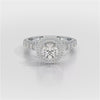 White Gold 2.3 CT Lab Diamond Engagement Ring