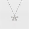 3.29 CT Pear Cut Lab Diamond Chain Pendant