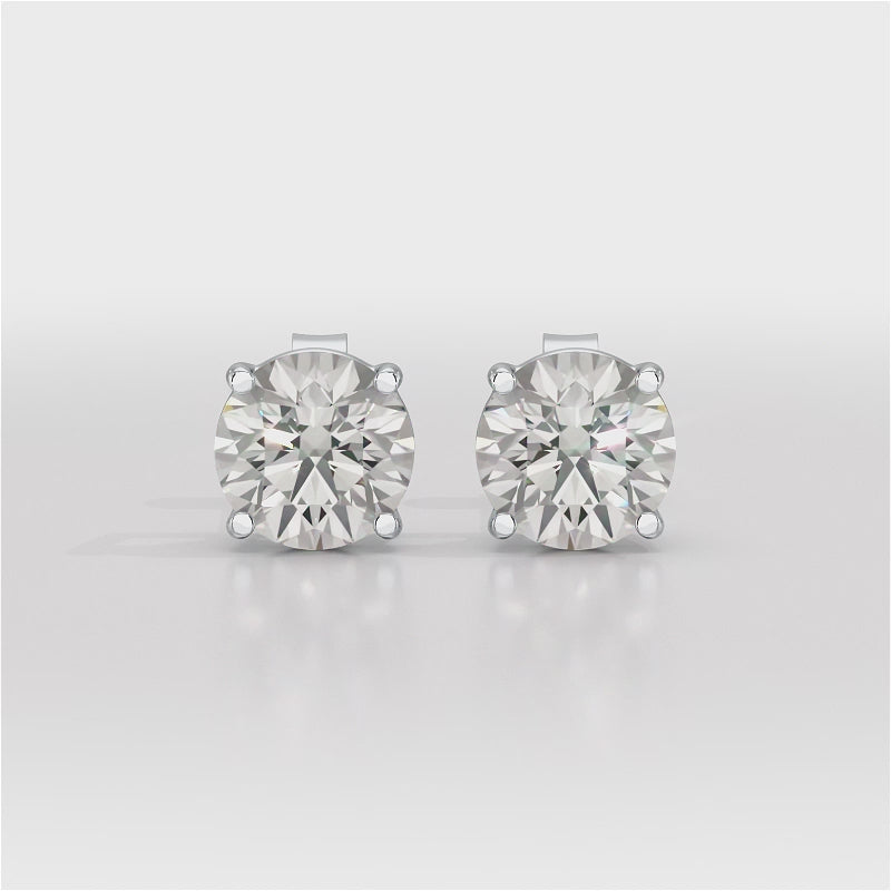 6.03 CT Lab Grown Diamond Round Earring