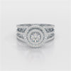 1.06 CT Halo Cluster Lab Diamond Ring