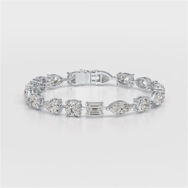 17.66 CT Multiple Shape Lab Diamond Bracelet